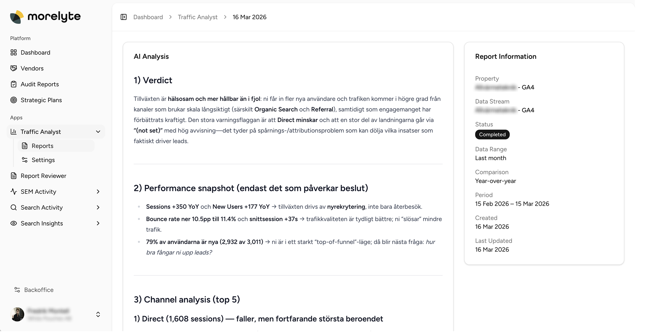 Morelyte Dashboard